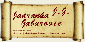 Jadranka Gaburović vizit kartica